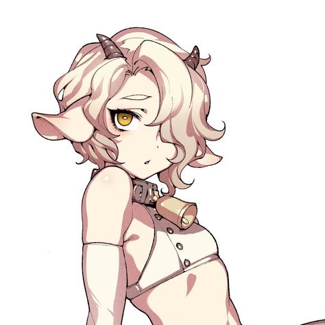 Goat Lady Character, Sheep Girl Character Design, Goat Hybrid Oc, Goat Girl Oc, Sheep Girl Oc, Sheep Oc Art, Demihuman Oc, Kemonomimi Oc, Goat Oc Art