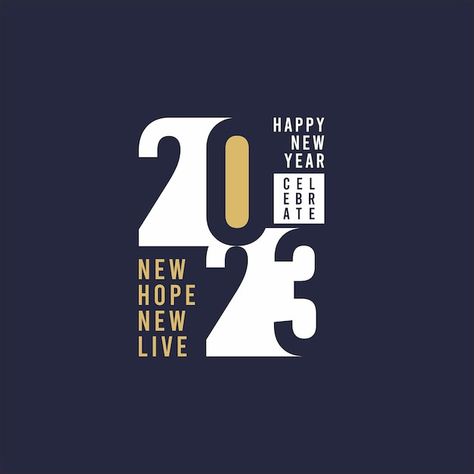 Happy New Year Design Graphics, Creative New Year Post, New Year Poster Design Ideas, 25 Typography, 2024 New Year Design, New Year Post Design, New Year Creative Post, Happy New Year Graphic Design, 2024 New Year