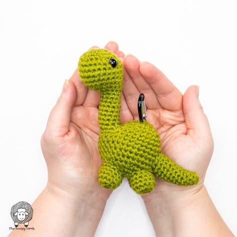 Amigurumi Brontosaurus Free Crochet Dinosaur Pattern - The Loopy Lamb Mini Dinosaur Amigurumi Free Pattern, The Loopy Lamb, Mini Brontosaurus Crochet, Crochet Dinosaur Pattern Free Brontosaurus, Amigurumi Brontosaurus Free Pattern, Crochet Brachiosaurus Pattern Free, Crochet Dinosaur Mobile, Crochet Dino Tutorial, Free Brontosaurus Crochet Pattern