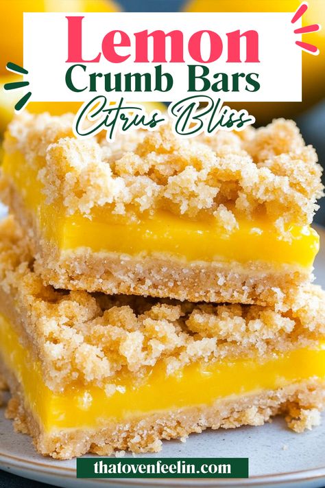 Lemon Crumb Bars Lemon Crumb Bars Recipe, Condensed Milk Lemon Bars, Lemon Oatmeal Bars, Lemon Curd Bars, Lemon Crumb Bars, Delicious Lemon Desserts, Lemon Bar Cookies, Lemon Desserts Easy, Oats Flour