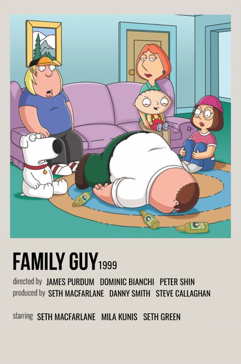 minimal polaroid series poster for family guy Family Guy Poster Vintage, Family Guy Aesthetic, Family Guy Stickers, Family Guy Poster, Family Guy Wallpaper, I Griffin, Family Guy Cartoon, Movie Character Posters, Family Guys