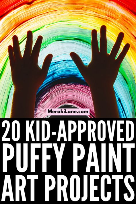 Puffy Paint Crafts: 20 Recipes and Projects for Kids Puff Paint Crafts, Paint Crafts For Kids, Fluffy Paint, Make Puffy Paint, Easy Art Projects For Kids, Puffy Paint Crafts, Homemade Puffy Paint, Painted Earth, Easy Toddler Crafts