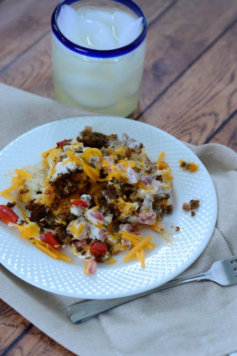 Cattle Drive Casserole, Dump Casseroles, Cattle Drive, The Old West, Fire Roasted Tomatoes, 9x13 Baking Dish, Food Out, Fire Roasted, Seasoning Mixes