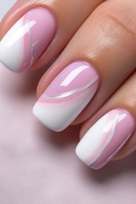 15 Enchanting Ombre Pink Nail Design Ideas New In Nails, Spring Ombre Nail Ideas, Pink Metallic Nail Designs, Pink Spring Nail Ideas, Ombre Pink Nails, Pink Nail Design Ideas, Summer Ombre Nails, Pink Nail Design, Elegant Touch Nails