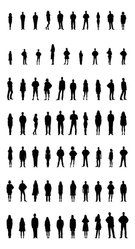 Full body human portraits silhouette collection Full Body Portrait Reference, Human Silhouette Drawing, Person Outline, Full Body Portrait, Body Human, Life Drawing Reference, Silhouette Drawing, Xmas 2024, Human Drawing