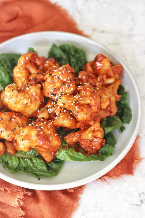 These Korean Style Cauliflower Wings are soft in the middle, crisp on the outside and coated in a rich, spicy gochujang sauce. But best of all? They are plant based so suitable for anyone with a dairy intolerance, egg allergy or who follows a vegetarian or vegan diet. Seitan Chicken, Dairy Intolerance, Red Pepper Paste, Egg Allergy, Gochujang Sauce, Red Miso, Cauliflower Wings, Midweek Meals, The Suburbs