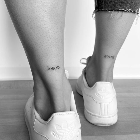 Lettering - TATTOO inspiration. Simple Art Tattoo Ideas, Back Of Ankle Tattoo, First Tattoo Ideas, Leg Tattoos Women, Tatuaje A Color, Cute Tattoos For Women, Discreet Tattoos, Ankle Tattoo, Little Tattoos