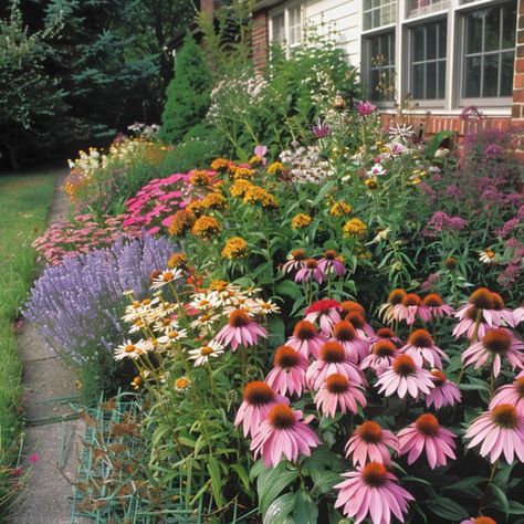 Low Maintenance Flower Bed, Sweet Woodruff, Flower Bed Designs, Drought Resistant Plants, Creeping Jenny, Native Plant Gardening, Perennial Border, Organic Mulch, Lawn Maintenance