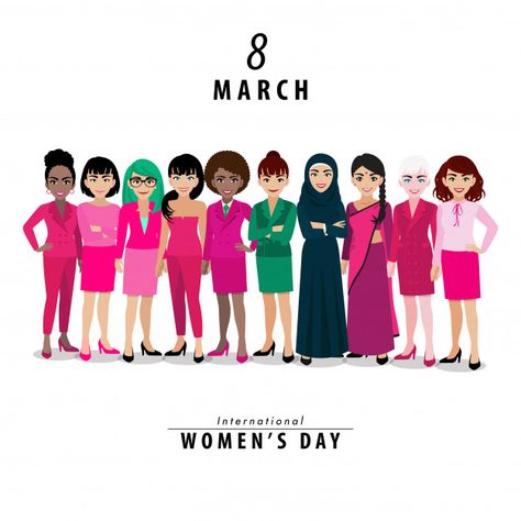 International women's day. Different nationality. Download at freepik.com! #Freepik #vector #people #islamic #character #cartoon #womensday Women's Day Theme, Women’s Day Poster, Womens Day Poster, National Women Day Ideas, Women's Day Quotes, Happy Women's Day Aesthetic Pics, Women’s Day Illustration, Happy Women's Day, International Women's Day