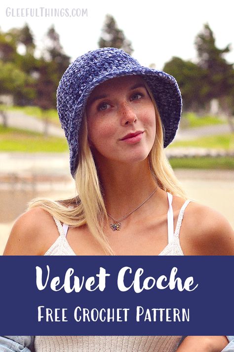 Velvet Crochet Hat Pattern Free, Vel-luxe Yarn Patterns Crochet, Crochet Patterns Using Velvet Yarn, What To Crochet With Velvet Yarn, Crochet Winter Hats Free Pattern, Velvet Yarn Crochet Hat Patterns, Velvet Beanie Crochet Pattern, Velvet Yarn Hat Crochet Patterns, Velvet Crochet Patterns