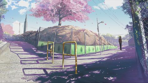 5cm Per Second, 5 Centimeters Per Second, She And Her Cat, The Garden Of Words, Garden Of Words, Chain Gang, Art Kawaii, Scenery Background, Animation Background