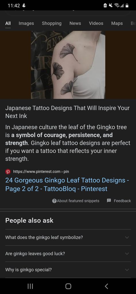 Ginkgo Leaf Meaning, Leaves Meaning, Leaf Tattoo, Gingko Leaves, Japanese Tattoo Designs, Ginkgo Leaf, Japanese Tattoo, Tattoos With Meaning, Japanese Culture