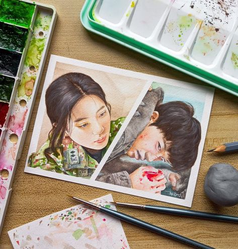 Drawing Kdrama, Kdrama Canvas Painting, Kdrama Sketch Drawing, Happiness Kdrama Drawing, True Beauty Kdrama Illustration Art, Minimalist Icons, Pen Art Drawings, Kpop Drawings, Bts Drawings