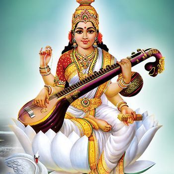 Saraswati Illustration, Mata Saraswati, Saraswati Picture, Saraswati Mata, Saraswati Photo, Psd Free Photoshop, Basant Panchami, Devi Images Hd, Hanuman Ji Wallpapers