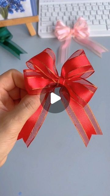 How To Make Butterfly, Ribbon Butterfly, Easy Butterfly, Ribbon Decorations, Butterfly Knot, Wrapping Gifts, Handmade Beauty Products, Craft Tutorial, Gift Bows