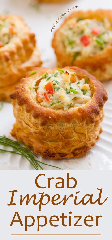 Ideas For Appetizers, Crab Imperial, Crab Appetizer, Cheese Appetizer, Fancy Appetizers, Elegant Appetizers, Crab Recipes, Finger Food Appetizers, Football Party