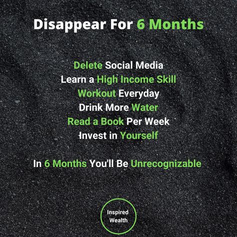 The easiest way to become successful is to get rid of all unnecessary distractions and focus on yourself and your goals! 6 Month Disappear, Dissapear For 1 Month, Delete Social Media, Financially Free, Become Successful, Start Today, Focus On Yourself, 6 Months, Link In Bio