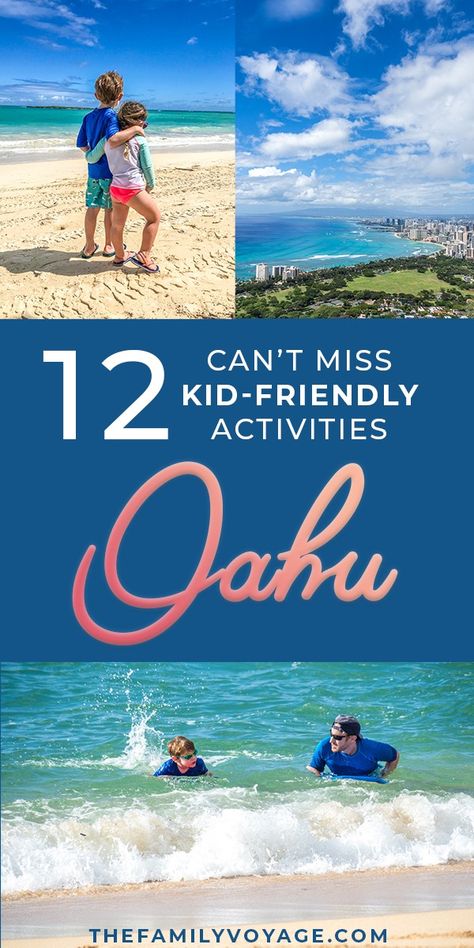 Ready to check out some Oahu, Hawaii activities with kids? Get your bucket list ready, because you won't want to miss these kid-friendly things to do on Oahu! #Oahu #Hawaii #travel #familytravel Oahu Hawaii Activities, Things To Do On Oahu, Hawaii Family Vacation, Activities With Kids, Hawaii Activities, Hawaii Kids, Oahu Vacation, Oahu Travel, Hawaii Things To Do