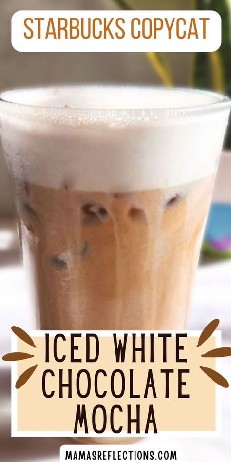 Iced white chocolate mocha starbucks Good Drinks At Starbucks, White Chocolate Mocha Coffee Recipe, Starbucks White Mocha Recipe, Iced White Mocha Starbucks, Sweet Starbucks Iced Coffee, Oat Milk Shaken Espresso Starbucks, Starbucks White Chocolate Mocha Recipe, Iced White Chocolate Mocha Starbucks, Drinks To Try At Starbucks