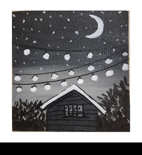 Monochrome Painting- Black and white Painting Follow me on Instagram @yanshipriya4 @artisticmoves266 Monochrome Art Painting, Animated Landscape, Winter Drawings, Monochrome Painting, Painting Kids, Monochrome Art, White Pen, Winter Painting, Black And White Painting