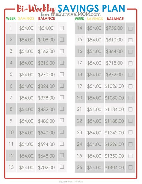 Saving Biweekly Money Challenge, Savings Plan Biweekly, Bi Weekly Savings Challenge, Saving Money Weekly, Biweekly Savings Plan, Weekly Savings Challenge, Savings Plan Printable, Monthly Savings Plan, Savings Challenge Low Income