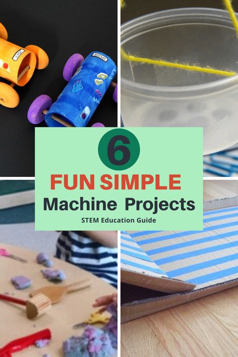 Have fun learning about science with these fun, creative Simple Machine Projects. Looking for a fun and simple science activity to entertain the kids? Simple machines are tools with few or no moving parts that make work easier. Start Making simple machines with household items and elementary science. #KidScience #ScienceProjectsForKids #StemProjects #PhysicalScience #CoolScienceExperiments Simple Machine Kindergarten, Wheel And Axel Simple Machines, Simple Machines Stem Activities, Diy Simple Machines, Simple Machines Preschool, Simple Machines Projects, Simple Machines Projects For Kids, 6 Simple Machines, Simple Machines Unit