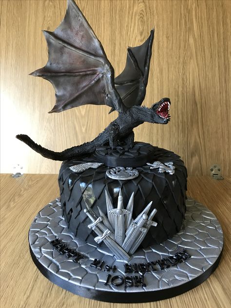 Dragons Cake, Game Of Thrones Birthday Cake, Game Of Thrones Birthday, Fire Cake, Game Of Thrones Cake, Dragon Cakes, Dragon Cake, Dad Birthday Cakes, Birthday Cake For Him