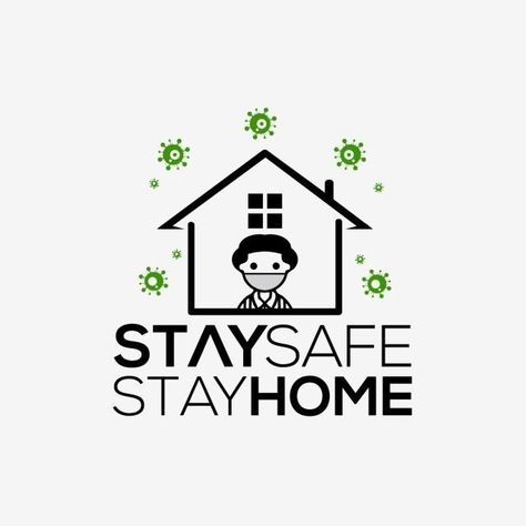 Stay At Home Illustration, Isolated House, Medical Vector, Home Vector, Vector House, Home Illustration, Healing Touch, Hand Drawn Lettering, Creative Fonts