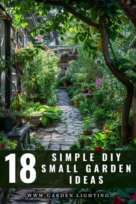 Transform Your Garden Design for Free: Beginners Tips Tiny Corner Garden Ideas, Small Cottage Garden Ideas Backyards, Small Side Gardens, Uk Small Garden Ideas, Small Whimsical Garden, Small Side Garden Ideas, Small Flower Garden Design, Small Garden Ideas On A Budget, Small Secret Garden Ideas