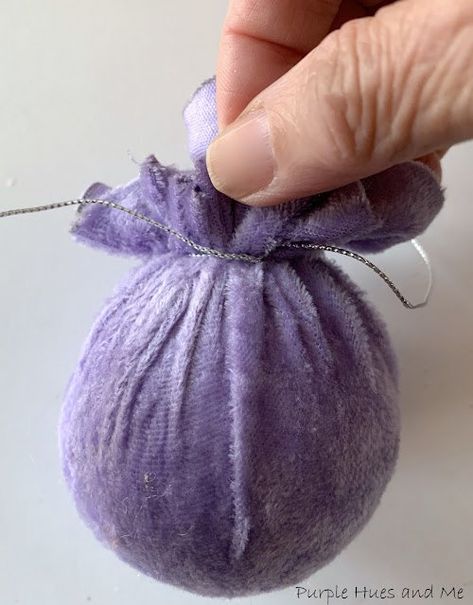 Styrofoam Ball Crafts, Velvet Christmas Ornaments, Purple Alcohol, Origami Shirt, Pearl Ornaments, Silicone Glue, Velvet Christmas, Handcrafted Ornaments, Simple Craft