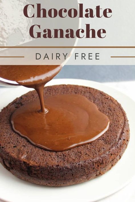 No one will ever know this rich dairy free chocolate ganache is actually dairy free! The recipe is simple to make and makes enough to top a full 8 or 9 inch cake. Dairy Free Chocolate Ganache, Dairy Free Ganache, Dairy Free Chocolate Frosting, 9 Inch Cake, Gf Cake Recipe, Gf Snacks, Dairy Free Chocolate Cake, Dairy Free Frosting, Cake Filling Recipes