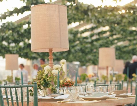 lamp, reception decor Lamp Centerpieces, Wedding Reception Planning, Wedding Reception Flowers, Beautiful Wedding Decorations, Country Chic Wedding, Wedding Aisle, Reception Table, Wedding Website, Reception Decorations