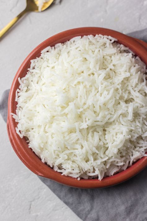 Perfect Instant Pot Basmati Rice Instant Pot Rice White, Rice With Chicken Broth, Instant Pot Basmati Rice, Basmati Rice Recipe, Rice Basmati, Basmati Rice Recipes, Creamy Broccoli Soup, Recipes Rice, Cooking Basmati Rice