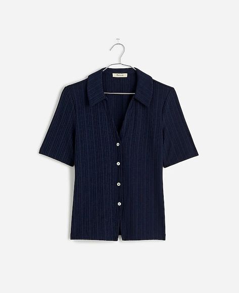 Cutaway Hem Polo Top | Madewell Energy Machine, Polo Top, Short Sleeve Tops, Dressy Tops, High Point, Renewable Energy, Top Tee, Madewell, Short Sleeves Tops