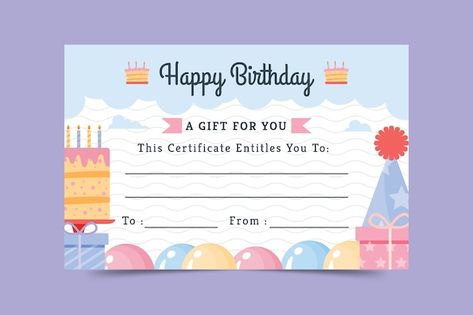 Birthday Gift Voucher Template, Birthday Gift Certificate Printable Free, Happy Birthday Gift Certificate Template Printable Free, Gift Card Template Printable Free, Birthday Certificate Printable Free, Birthday Voucher Template, Voucher Design Ideas, Gift Voucher Design Templates, Birthday Gift Voucher