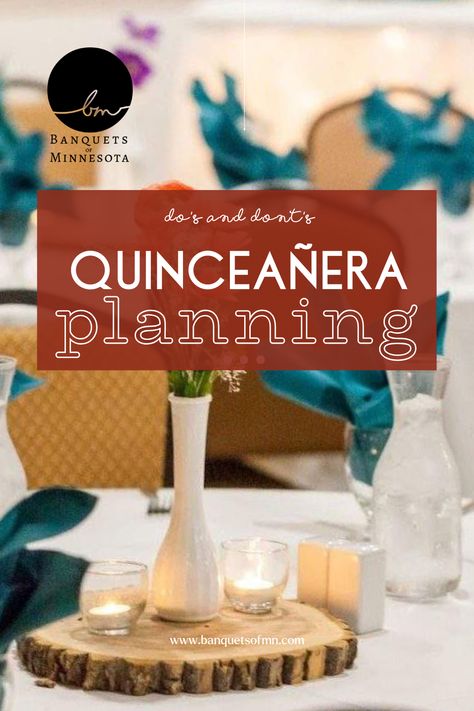 Planning your daughter's quinceañera? Banquets of Minnesota has the dos and don'ts to ensure a memorable celebration! From venue selection to cultural traditions, follow these tips for a stress-free event. Contact us for all your quinceañera needs! 🎉 How To Plan A Quinceanera, Quinceanera Venue, Quinceanera Traditions, Planning List, Cultural Traditions, Quinceanera Planning, Dos And Don'ts, Birthday Party Celebration, Free Event