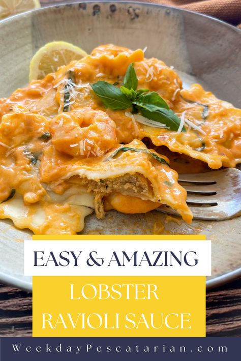 Crab And Lobster Ravioli, Easy Sauce For Lobster Ravioli, Lobster Ravioli With Shrimp, Lobster Ravioli Sauce Easy, Crab Ravioli Sauce, Lobster Ravioli Dinner Ideas, Sauce For Lobster Ravioli Recipe, Best Sauce For Lobster Ravioli, Sauce For Lobster Ravioli