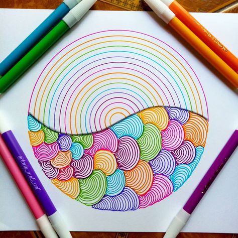 Stylo Art, Easy Zentangle, Drawing Hands, Doodle Art Drawing, Mandala Art Lesson, Easy Doodle Art, Zentangle Drawings, Plant Drawing, Mandala Design Art