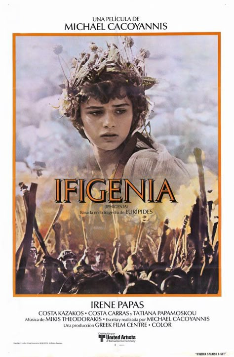 Iphigenia by Michael Cacoyannis Greek Mythology Characters, Irene Papas, Greek Movies, Greek Theater, Italian Movie Posters, Netflix Codes, Movies For Boys, Movie To Watch List, Foreign Film