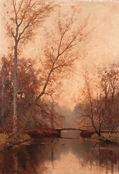 Fall Vintage Painting, Fall Painting Wallpaper, Florida Crafts, Vintage Landscapes, Fall Landscape Painting, Countryside Paintings, Antique Oil Painting, Dutch Painters, Autumn Painting