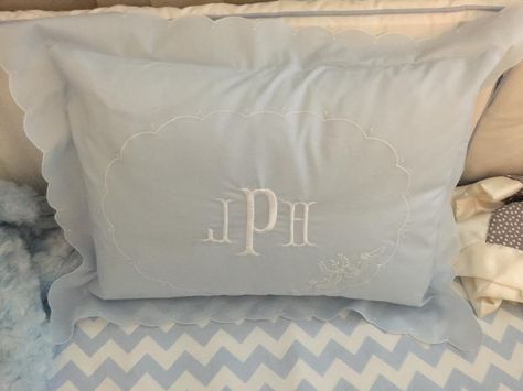 Nothing says timeless like a monogrammed Feltman Brothers baby pillow! This beautiful embroidered pillow case is available in blue or white for boys, and we've got a lovely lace trim pillow case available in pink or white for girls!  http://www.feltmanbrothers.com/pillow-cases-3/ Toddler Wedding Outfit Boy, Embroidered Pillow Case, Baby Boy Gowns, Flower Girl Outfits, Wedding Outfit For Boys, Baby Easter Outfit, Boys Easter Outfit