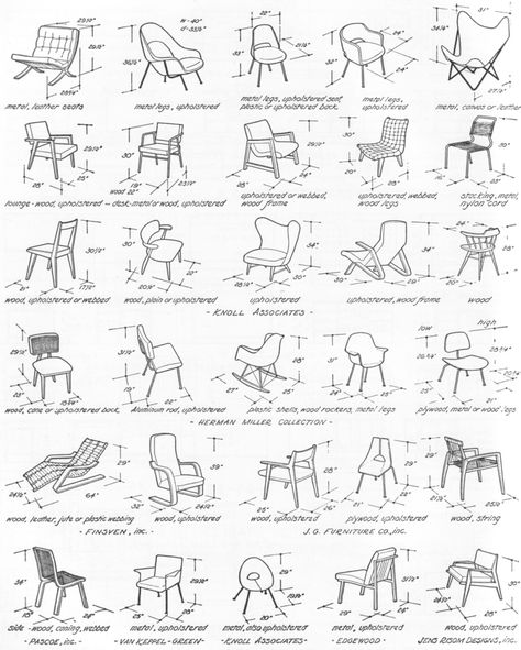 Furniture Sketch, Furniture Design Sketches, Furniture Dimensions, Chair Dimensions, Chaise Design, Furniture Details, Furniture Inspiration, Furniture Styles, Metal Furniture