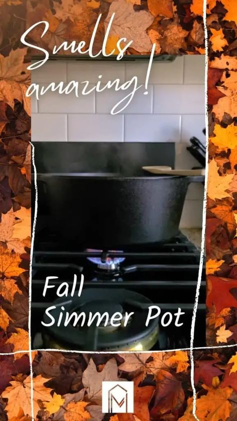 This Fall Simmer Pot recipe smells amazing! Using Orange peels, a sliced apple, rosemary, cinnamon sticks, and vanilla - we created the fall smell throughout our home with this stovetop potpourri! Stove Top Fall Scent, Fall Stove Top Simmers, Fall Scents On The Stove, Fall Scent Stovetop, Fall Stovetop Simmer, Pumpkin Patch Diy, Cinnamon Smell, Fall Smells, Holiday Eggnog