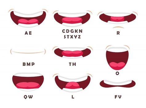 English alphabet letters pronunciation s... | Free Vector #Freepik #freevector #lip-sync #mouth-animation #pronunciation #mouth Alien Mouth, Mouth Animation, Human Mouth, Cartoon Mouths, Smile Drawing, English Alphabet Letters, Alphabet Logo, Comic Face, Cartoon Sketch