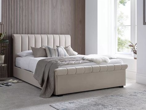 Upholstered sleigh bed