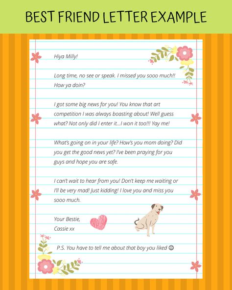 How to Write a Letter to Your Best Friend (8 steps)✍️ | Imagine Forest Letter Writing To Friend, How To Write Letters To Friends, Write A Letter To A Friend, Personal Letter To Friend, How To Write A Letter To A Friend, Friend Letters Writing Ideas, A Letter To Friend, How To Write A Letter, Letter To Your Best Friend