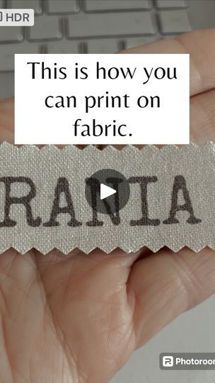 225 reactions · 34 shares | I want to make some cute personalized gifts for my friends/family, so printed names and words on a lovely natural colour linen. Here is a quick tutorial on fabric printing, and I’ll show you what I made too, as soon as they’re done 🥰  #embroidery #embroiderersofinstagram #embroiderydesign #handmadegifts #diygift #crochet #crichetersofinstagram #crochetaddict #stitcher #stitchersofinstagram #stickandstitch | Nicole McRae | solann_zla · voilà Printing Words On Fabric, How To Print Pictures On Fabric, Sewing Names On Fabric, Cute Personalized Gifts, Random Tips, Memory Quilt, Words Prints, Sewing Diy, Fabric Printing