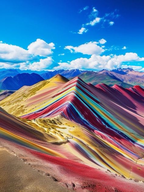 Rainbow Mountain, Peru Rainbow Mountain Peru, Peru Landscape, Peru Poster, Peru Mountains, Rainbow Mountains Peru, Rainbow Mountains, Peru Culture, Peru Travel Guide, Peruvian Art