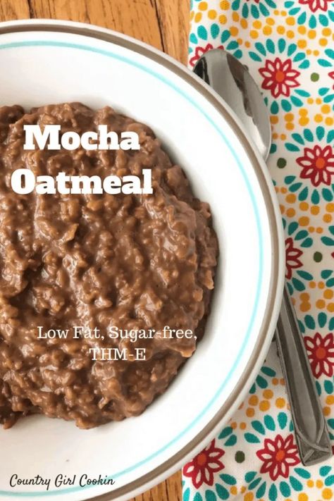 Thm E Breakfast, Sugar Free Oatmeal, Thm E Meals, Thm E, Oatmeal In A Jar, E Meals, Energizing Breakfast, Trim Healthy Mama Plan, Thm Breakfast