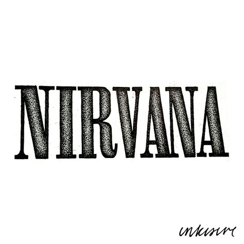 Nirvana Font, Doodle Drawings, Nirvana, Original Artwork, Gaming Logos, Doodles, Tattoos, Quick Saves, Logos